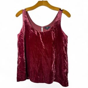 Whimsygoth J Crew Velvet Wine Tank Top Size 2